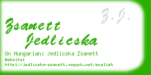 zsanett jedlicska business card